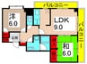 ゴ－ルデンリバ－マンション 2LDKの間取り