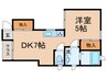 みやこハイツ 1DKの間取り