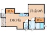 みやこハイツ 1DKの間取り