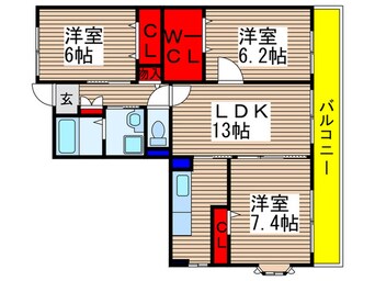 間取図 クレセント・パレス