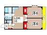 グレイス稲城 2LDKの間取り