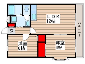 間取図 ベルレ－ジュ南柏