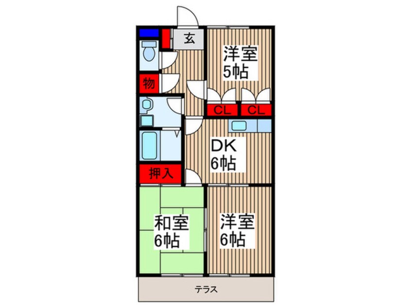 間取図 スカイハイツ澤田