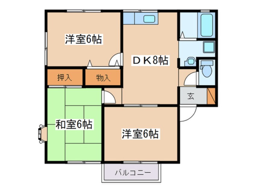 間取図 サンモ－ル清水Ｅ