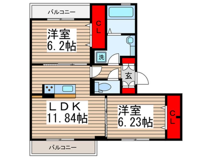 間取図 グランフォルト高砂