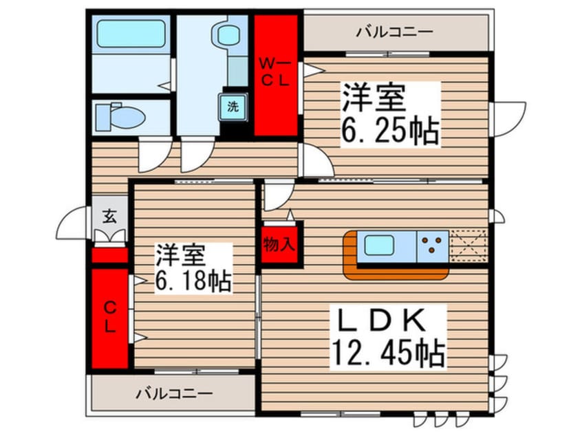 間取図 グランフォルト高砂