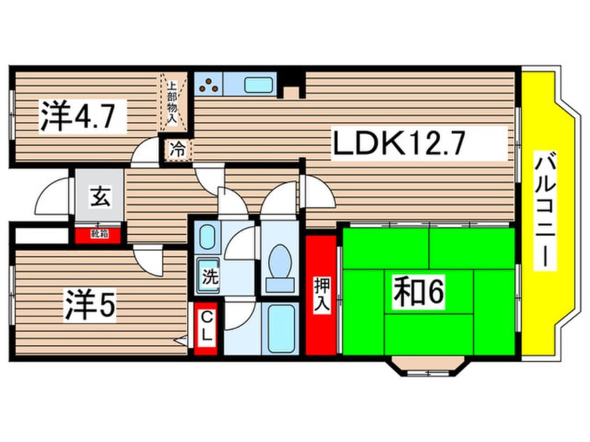 間取図 サンライズ多摩