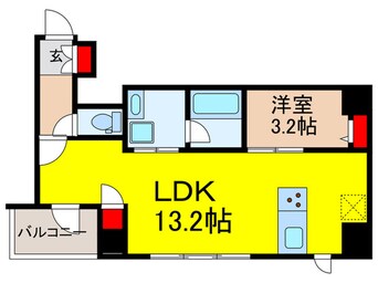 間取図 ﾌﾟﾚｰﾙ･ﾄﾞｩｰｸ日本橋浜町（402）