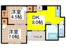 清澄マンション 2DKの間取り