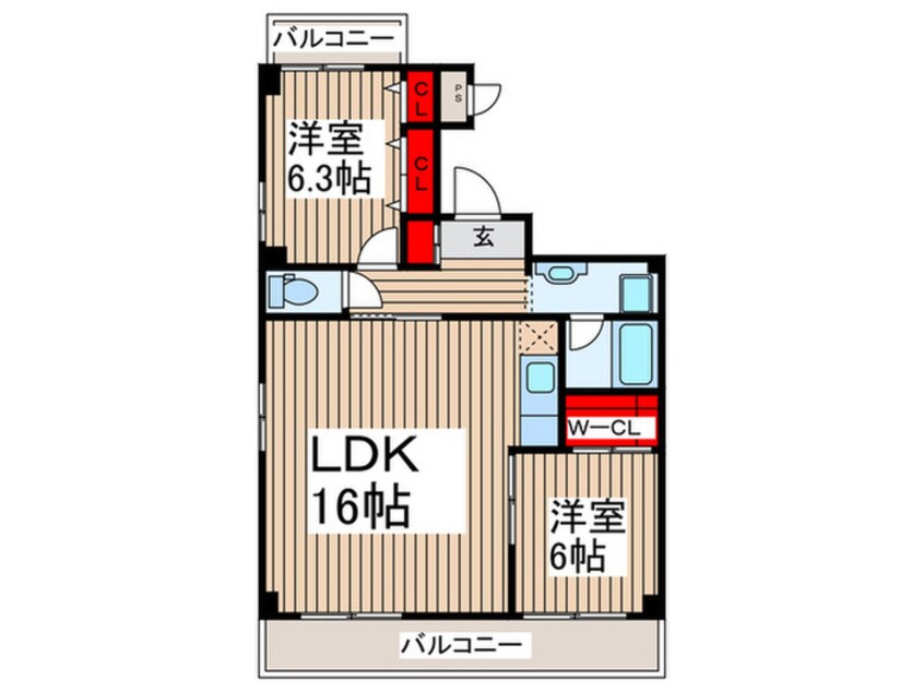 間取図 シュロス前田