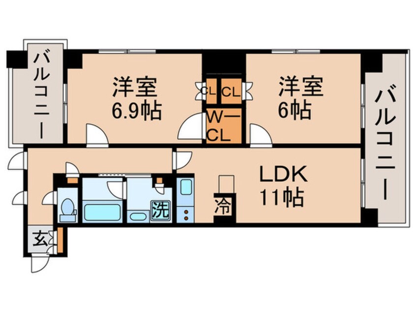 間取図 アクティ東仲通り