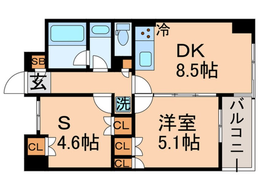 間取図 アクティ東仲通り