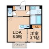 リトルキャビン 1LDKの間取り