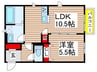 リトルキャビン 1LDKの間取り