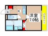 リトルキャビン 1Kの間取り
