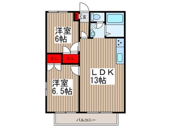 間取図 フロ―ラル  アイダＣ