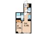 ＧＲＡＮＰＡＳＥＯ大森北 1DKの間取り