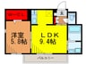 Mevius駒込 1LDKの間取り