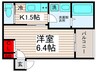 MELDIA西新井 1Kの間取り