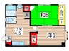 フレグランス湯浅 2DKの間取り