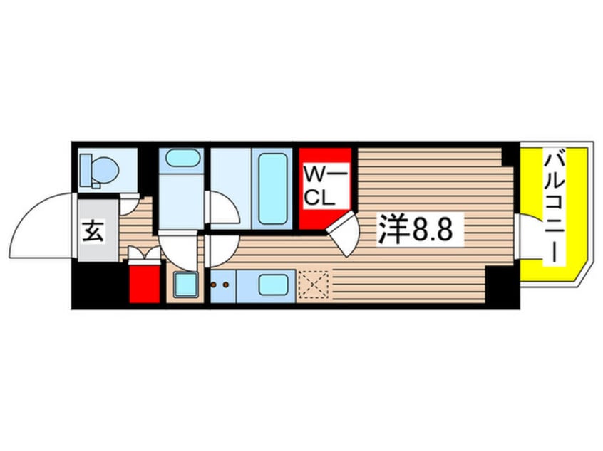 間取図 ﾊﾟｰｸｱｸｼｽ森下