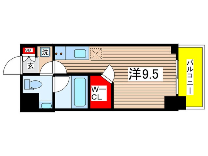 間取図 ﾊﾟｰｸｱｸｼｽ森下