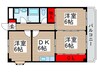 ア－バンレイソル 3DKの間取り