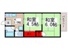 グランデュ－ルモネ 2Kの間取り