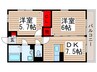 外河原コ－ポＣ 2DKの間取り