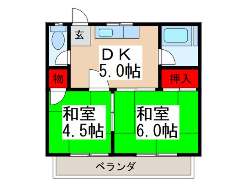 間取図 サンハイツ清水