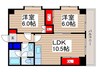 エクシードプラザ 2LDKの間取り