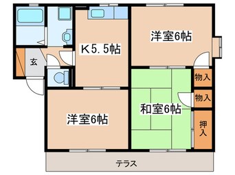 間取図 ハイツ・プレアデスB