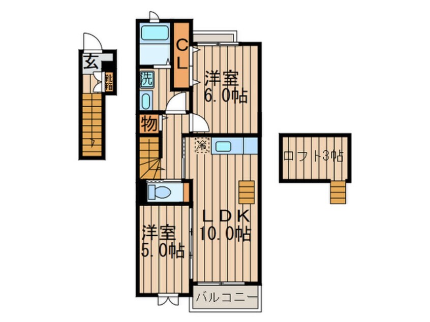 間取図 ポルト　デュ　ボヌール