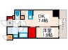 アジールコート町屋 1DKの間取り