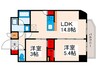 アジールコート町屋 2LDKの間取り