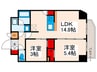 アジールコート町屋 2LDKの間取り
