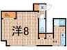 稲田ビルⅢ 1Kの間取り