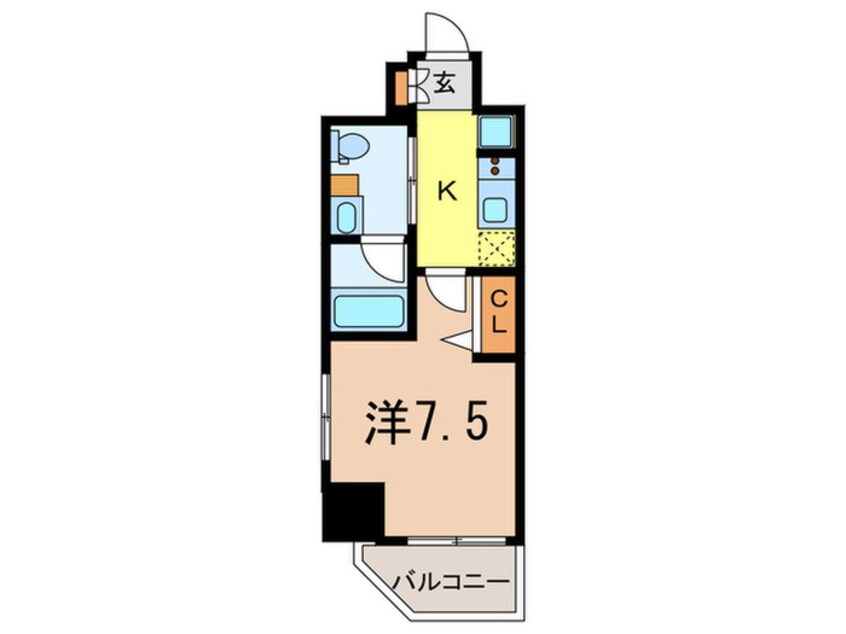 間取図 ｼﾞｪﾉｳﾞｨｱ麻布十番ｸﾞﾘｰﾝｳﾞｪｰﾙ