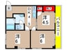 サンライズ都賀 3DKの間取り