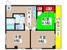 サンライズ都賀 3DKの間取り