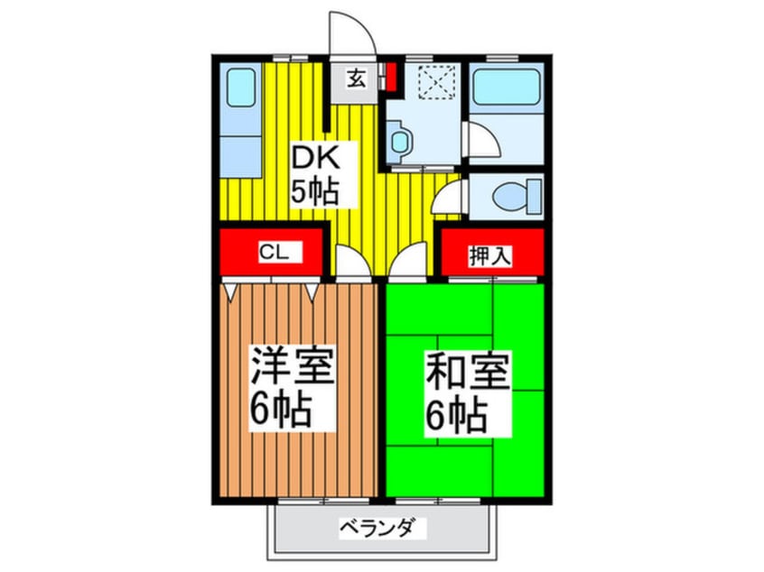 間取図 ア－バングリ－ン岩崎Ａ号棟