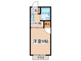 間取図 ライブコ－プ平井Ｄ
