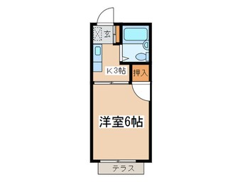 間取図 ライブコ－プ平井Ｄ