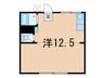 ベルハイム 1Rの間取り