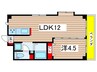 森兼マンション 1LDKの間取り