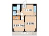 ストーク相模原 2DKの間取り