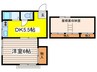 第２橘荘 1DKの間取り