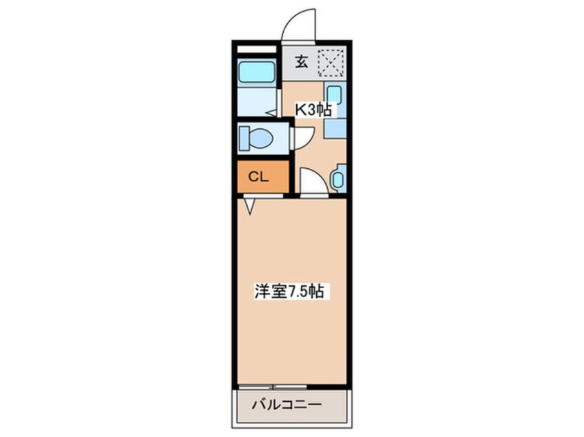 間取図 ライブコ－プ平井Ｆ