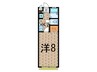 エクセル祐天寺 1Kの間取り