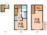 アルデア鷺宮 2Kの間取り